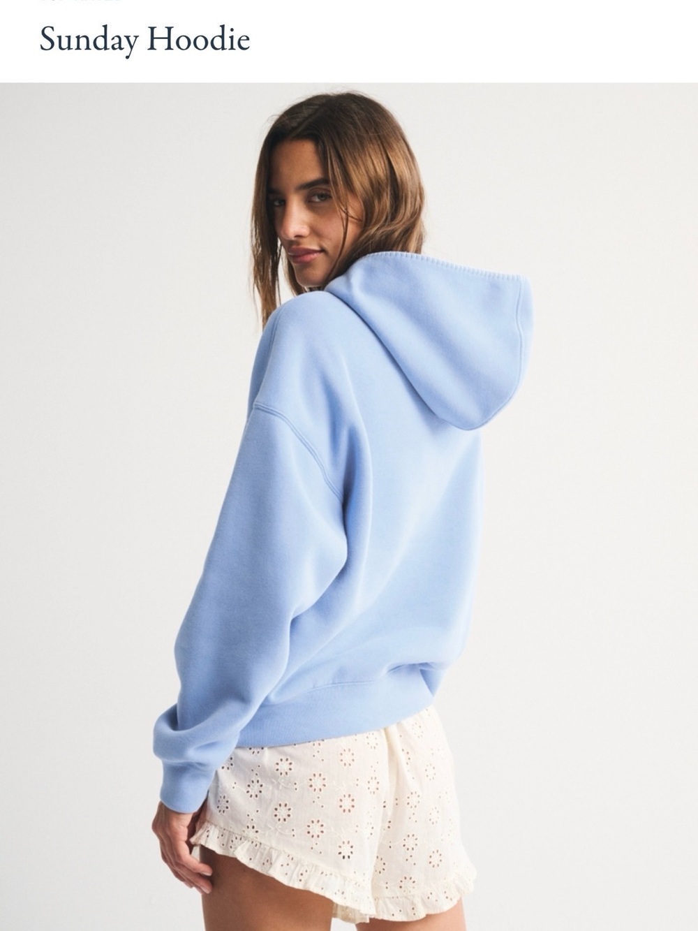 Abercrombie & Fitch Light Blue Charleston Embroidered Hoodie - Picture 10 of 11